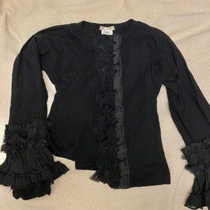 Comme des Garçons Wool Cotton Blend Asymmetrical Top
